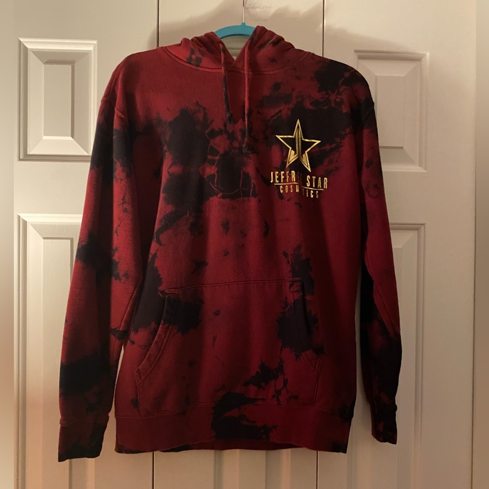 Size Medium Jeffree Star Red and Black Tie Die Hoodie